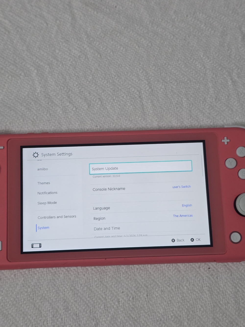 Nintendo Switch Lite Coral Handheld Console - Coral